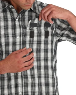 Short Sleeves|Simms Fishing Men's Big Sky Shirt - Short Sleeve Exuma Plaid