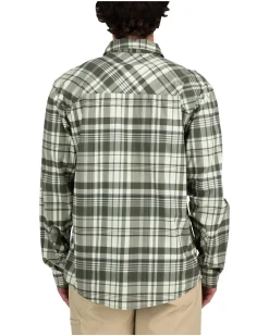 Long Sleeves|Bug Hoodies & Shirts|Simms Fishing Men's Bugstopper® LS Fishing Shirt Foliage Madras Plaid