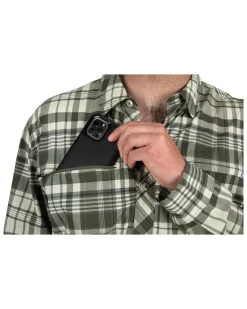 Long Sleeves|Bug Hoodies & Shirts|Simms Fishing Men's Bugstopper® LS Fishing Shirt Foliage Madras Plaid