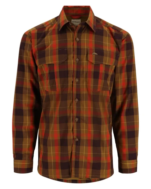Long Sleeves|Simms Fishing Men's ColdWeather Shirt Bronzeback Logan Plaid