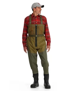 Waders|Bootfoot Waders|Simms Fishing Men's Freestone Z Bootfoot Waders - Rubber Sole Loden