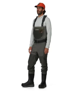 Waders|Bootfoot Waders|Simms Fishing Men's G3 Guide Bootfoot Waders Rubber Sole Gunmetal