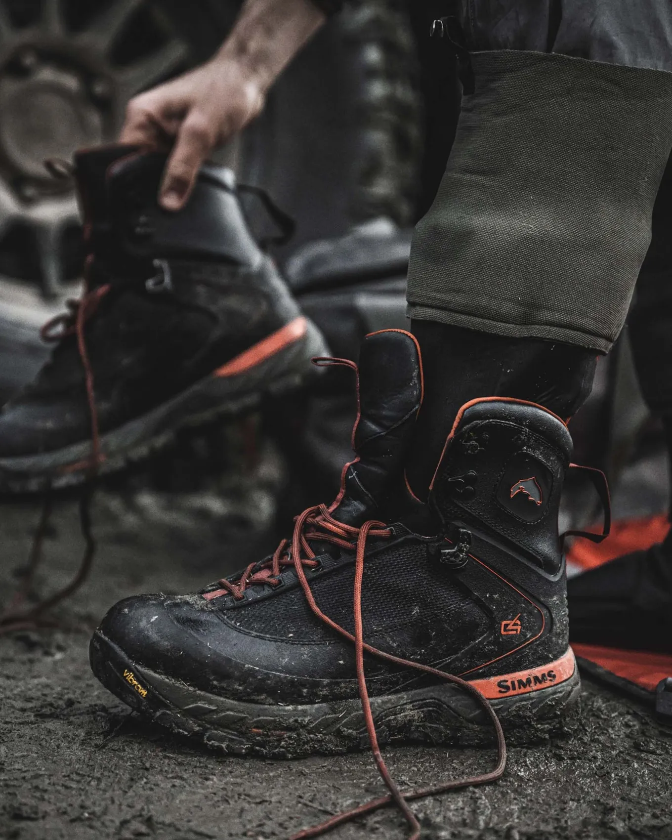 Wading Boots|Simms Fishing Men's G4 PRO™ Powerlock Wading Boot - Felt Sole Carbon