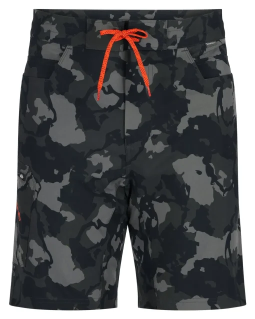 Shorts|Simms Fishing Men's Seamount Board Shorts Style Regiment Camo Carbon