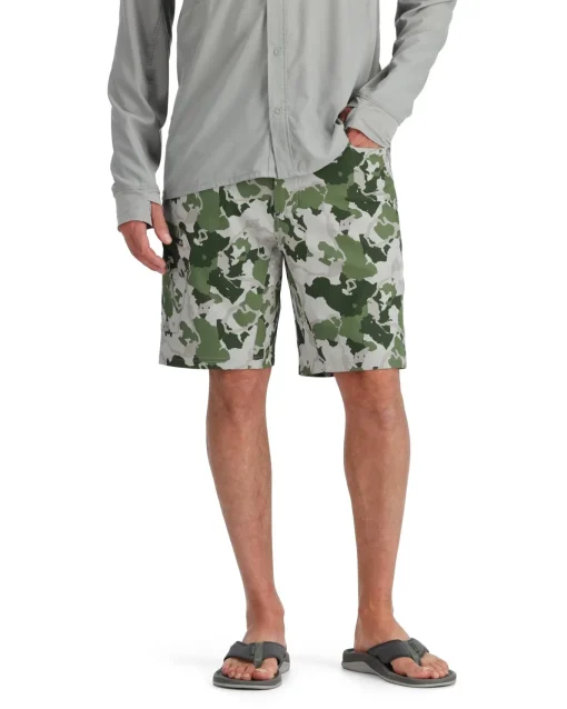 Shorts|Simms Fishing Men's Seamount Board Shorts Style Regiment Camo Carbon