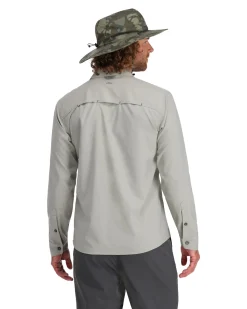 Long Sleeves|Simms Fishing Men's Simms Challenger LS Shirt 2024 Mahogany Riverbed Print