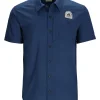 Short Sleeves|Simms Fishing Men's Simms Shop Shirt Navy 2