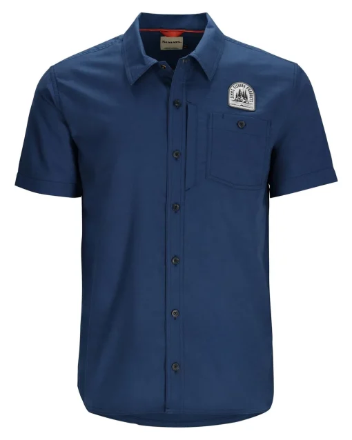 Short Sleeves|Simms Fishing Men's Simms Shop Shirt Navy 2