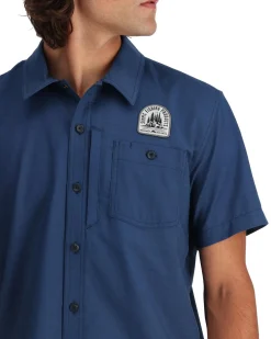 Short Sleeves|Simms Fishing Men's Simms Shop Shirt Navy 2