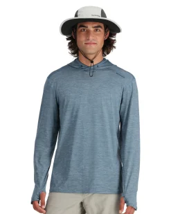 Long Sleeves|Simms Fishing Men's SolarFlex® Cooling Hoody 2024 Neptune