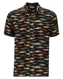 Short Sleeves|Simms Fishing Men's Tailout SS Shirt - Natural Trout Parade