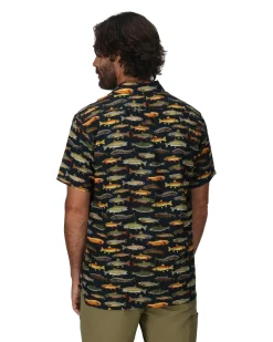 Short Sleeves|Simms Fishing Men's Tailout SS Shirt - Natural Trout Parade