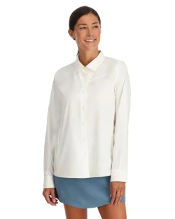 Sun Hoodies & Shirts|Long Sleeves|Simms Fishing Women's Isle Shirt White