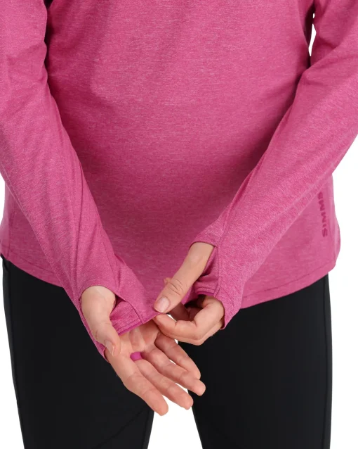 Sun Hoodies & Shirts|Simms Fishing Women's SolarFlex® Hoody Fuchsia Heather