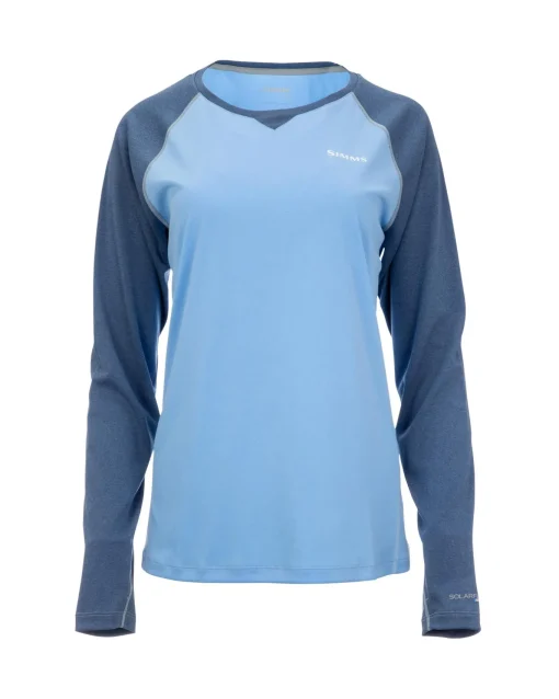 Long Sleeves|Sun Hoodies & Shirts|Simms Fishing Women's Sun Shirt Cornflower Heather