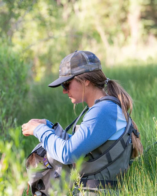 Long Sleeves|Sun Hoodies & Shirts|Simms Fishing Women's Sun Shirt Cornflower Heather
