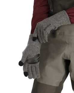 Gloves|Gloves|Simms Fishing Wool Full Finger Glove Steel